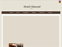 Tablet Screenshot of hotelalmond.cz